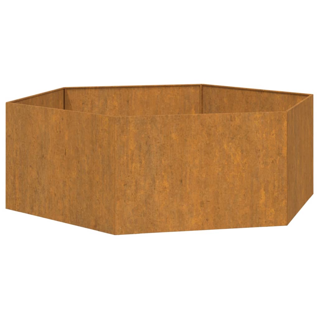 vidaXL Planter Rusty 54.3"x47.2"x17.7" Corten Steel