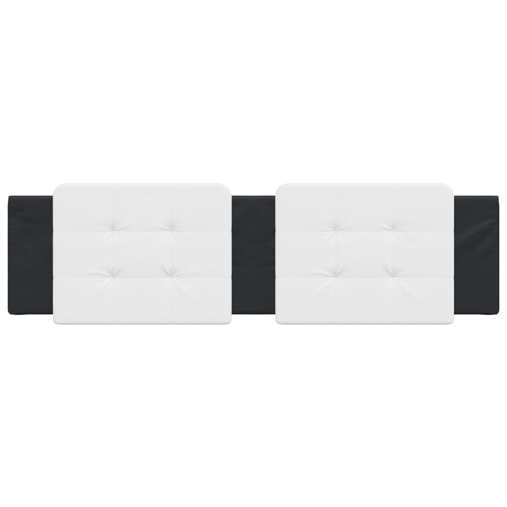 vidaXL Headboard Cushion White and Black 72" Faux Leather