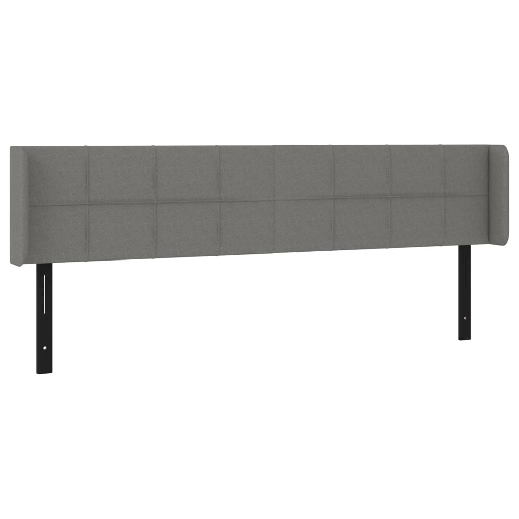 vidaXL LED Headboard Dark Gray 79.9"x6.3"x30.7"/34.6" Fabric