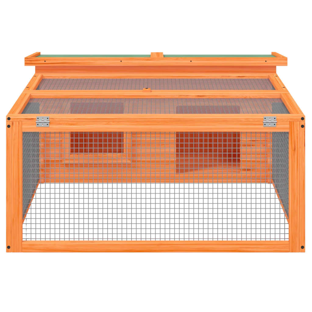 vidaXL Rabbit Hutch Brown 46.3"x38.2"x18.7" Solid Wood Pine