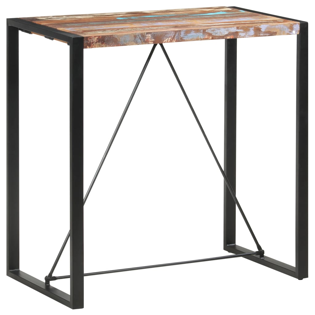 vidaXL Bar Table 43.3"x23.6"x43.3" Solid Reclaimed Wood