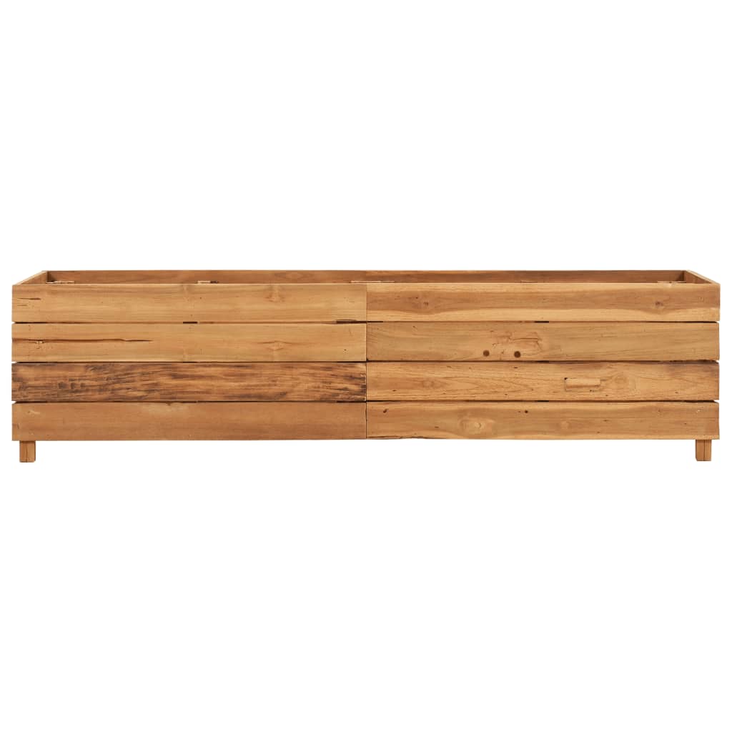 vidaXL Raised Bed 59.1"x15.7"x15" Recycled Teak Wood and Steel