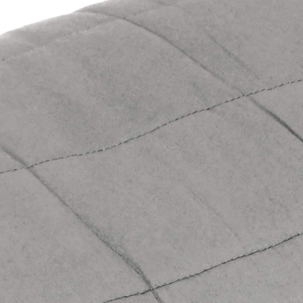 vidaXL Weighted Blanket Gray 55.1"x78.7" 13.2 lb Fabric