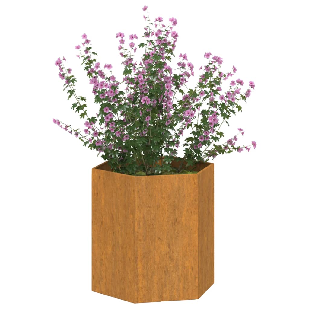 vidaXL Planter Rusty 15.7"x15.7"x17.7" Corten Steel