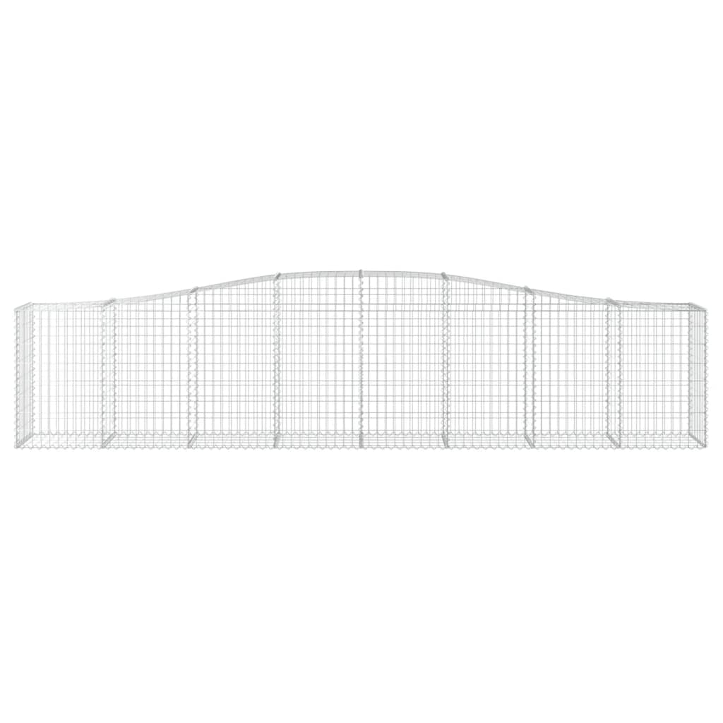 vidaXL Arched Gabion Baskets 6 pcs 157.5"x19.7"x31.5"/39.4" Galvanized Iron