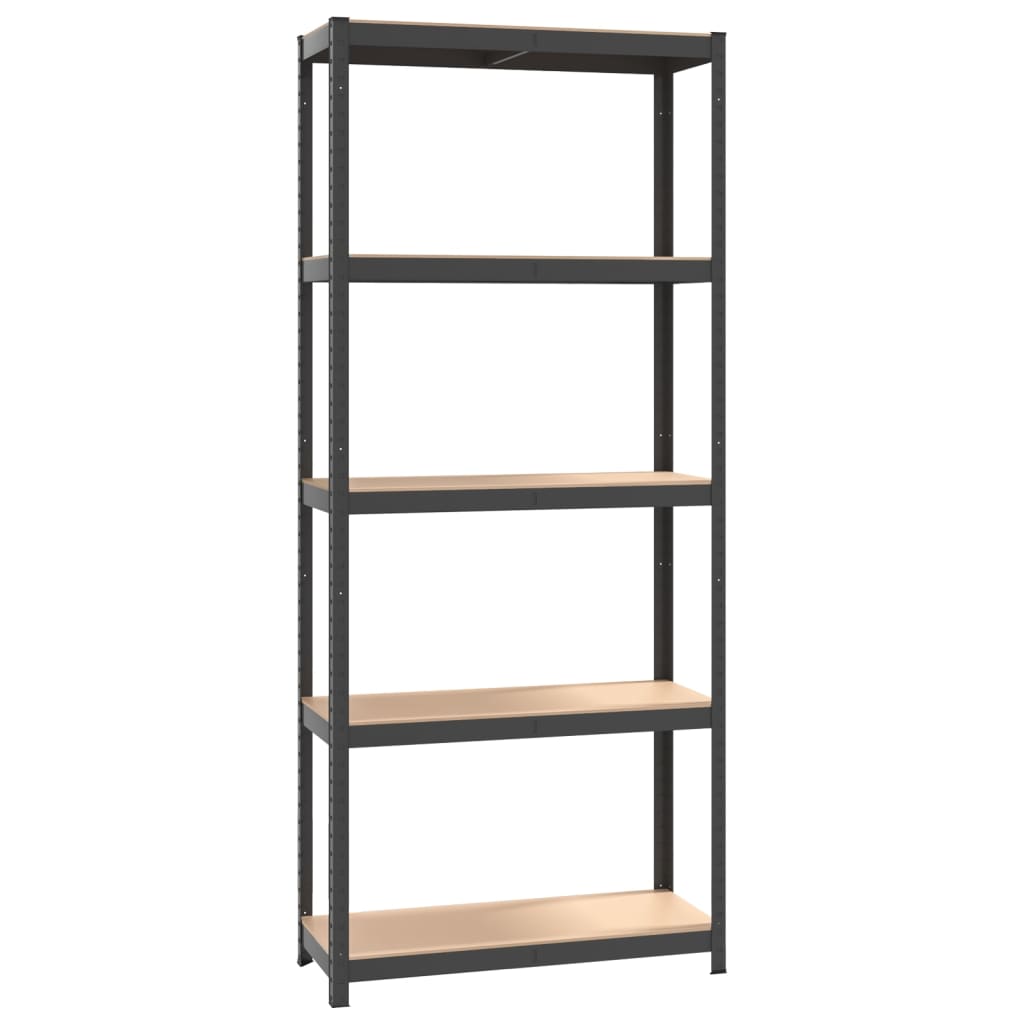 vidaXL 5-Layer Storage Shelf Anthracite Steel&Engineered Wood