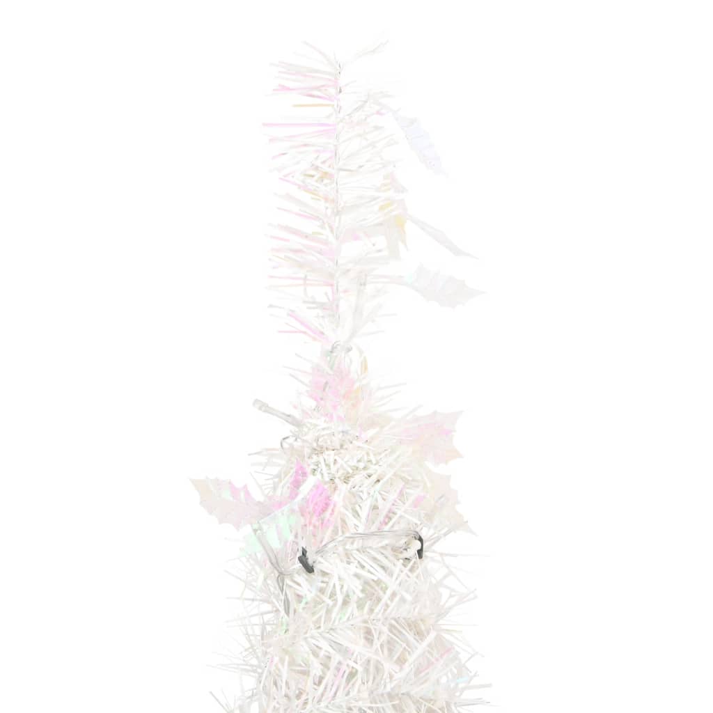 vidaXL Artificial Christmas Tree Pop-up 150 LEDs White 70.9"