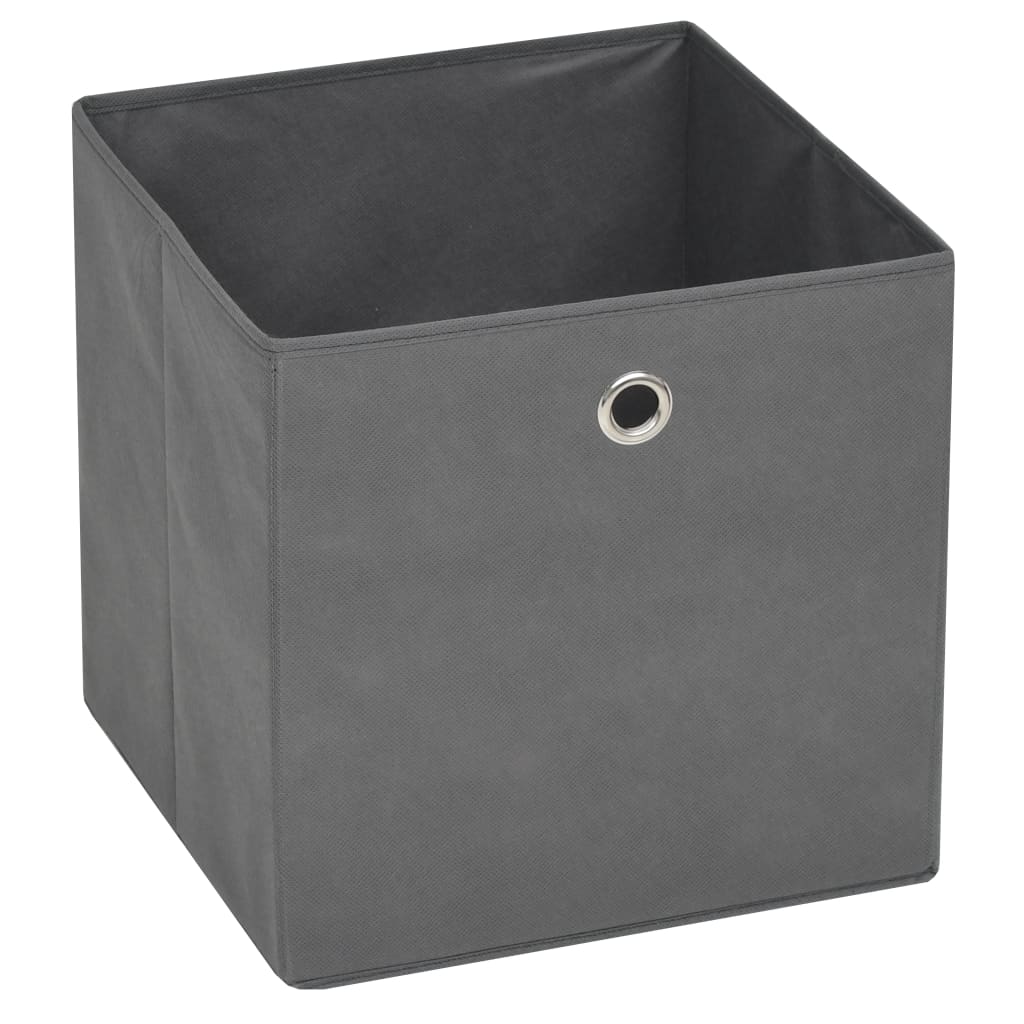 vidaXL Storage Boxes 4 pcs Non-woven Fabric 12.6"x12.6"x12.6" Gray