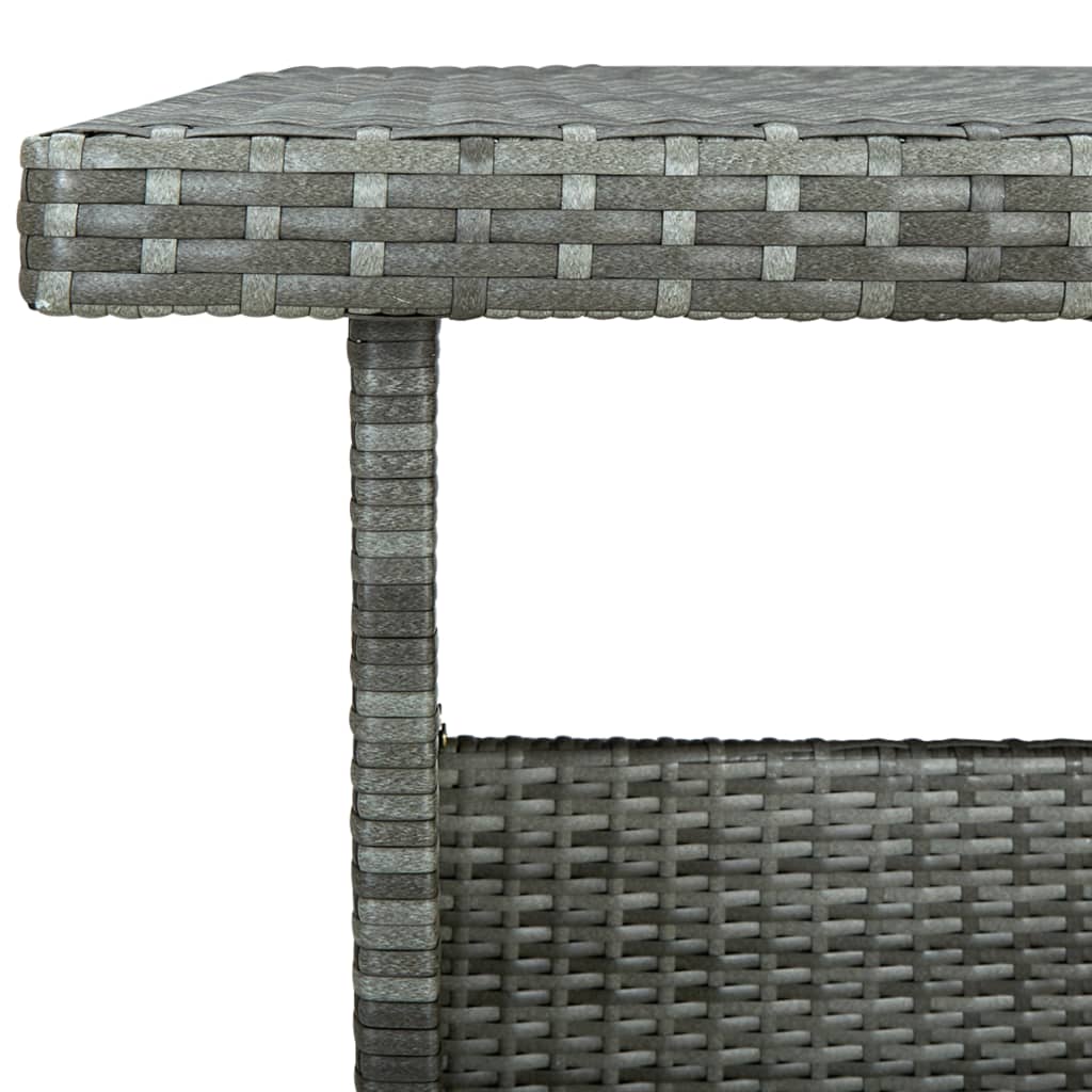 vidaXL 6 Piece Patio Lounge Set with Cushions Poly Rattan Gray