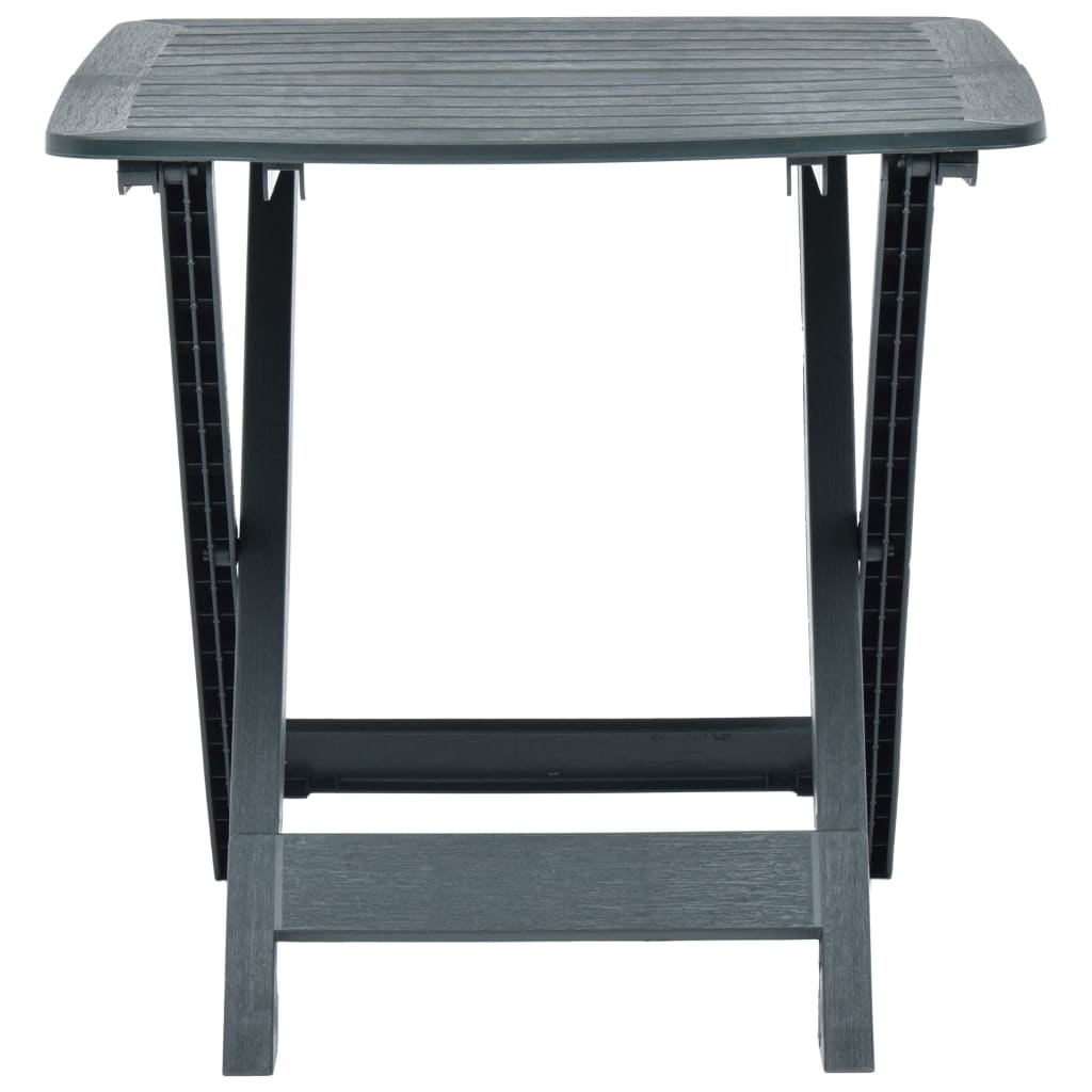 vidaXL Folding Patio Table Green 31.1"x28.3"x27.6" Plastic