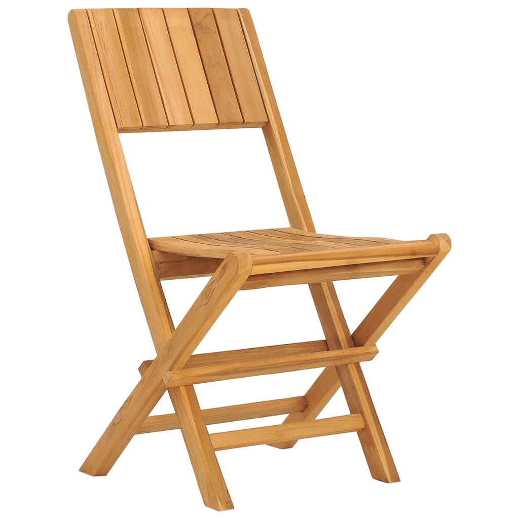 vidaXL Folding Patio Chairs 8 pcs 18.5"x24"x35.4" Solid Wood Teak