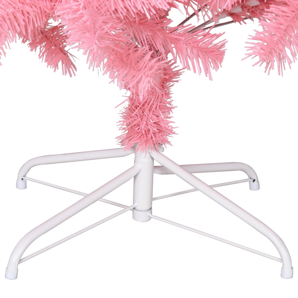 vidaXL Artificial Christmas Tree with Stand Pink 6 ft PVC