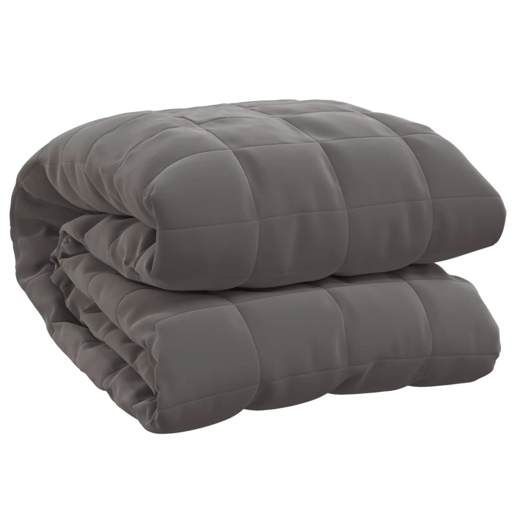 vidaXL Weighted Blanket Gray 86.6"x92.5" 33.1 lb Fabric