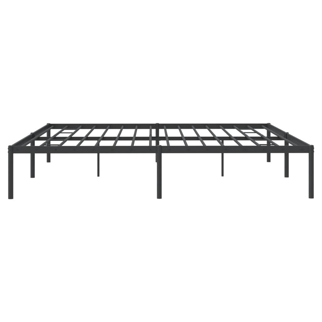 vidaXL Metal Bed Frame without Mattress Black 72"x83.9"