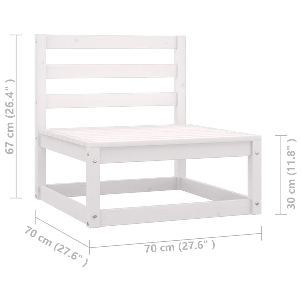 vidaXL 6 Piece Patio Lounge Set with Cushions Solid Wood Pine