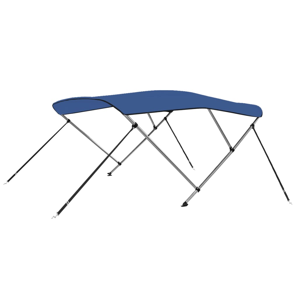 vidaXL 3 Bow Bimini Top Blue 72"x55.1"x53.9"