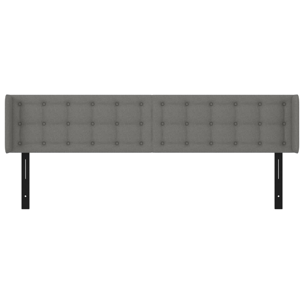 vidaXL Headboard with Ears Dark Gray 79.9"x6.3"x30.7"/34.6" Fabric