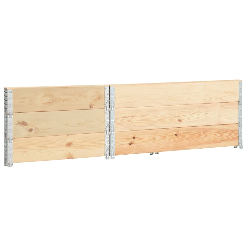 vidaXL Pallet Collars 3 pcs 39.4"x59.1" Solid Pine Wood