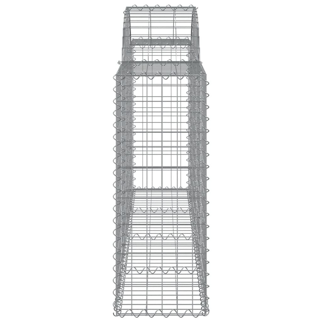 vidaXL Arched Gabion Baskets 25 pcs 78.7"x11.8"x31.5"/39.4" Galvanized Iron