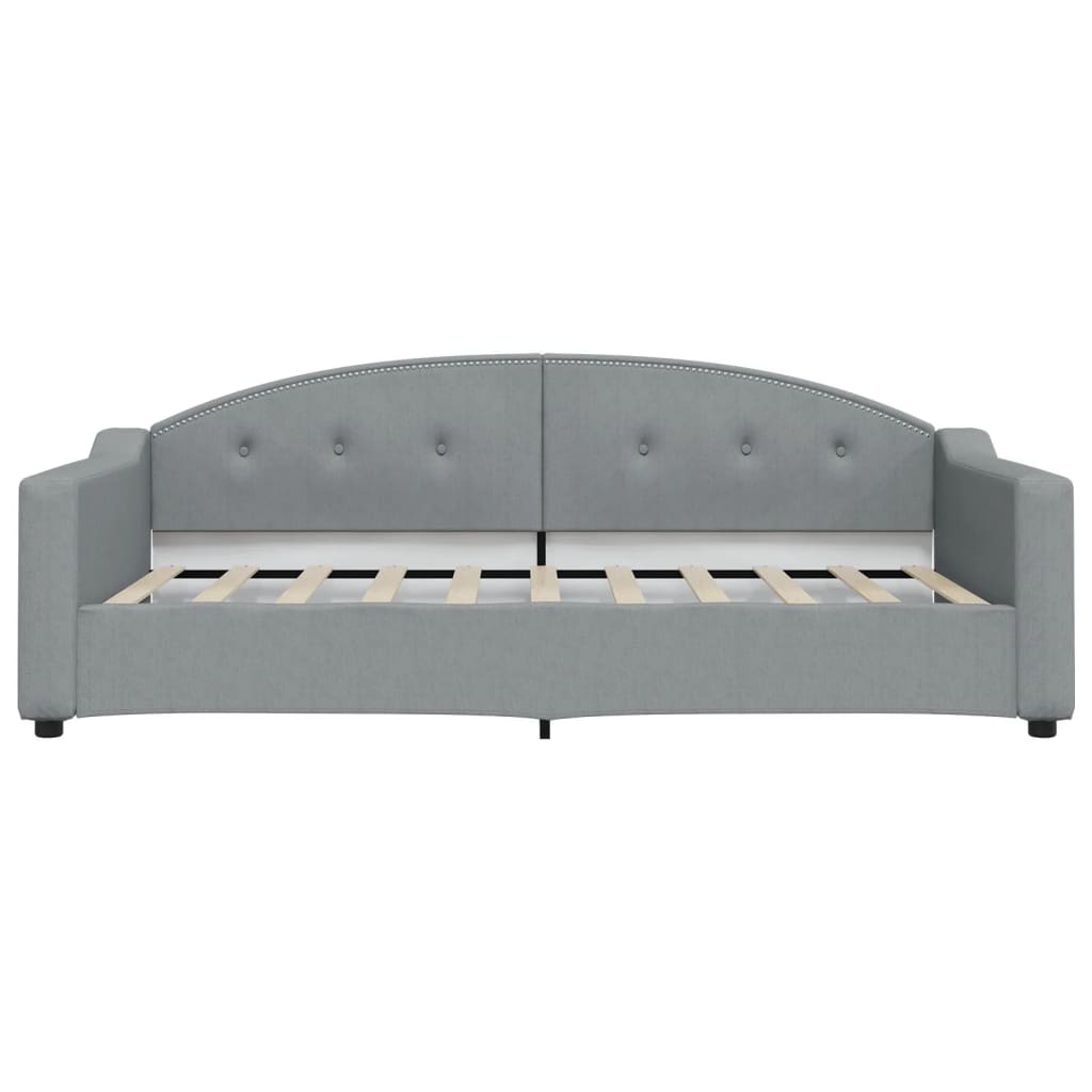 vidaXL Day Bed without Mattress Light Gray 39.4"x74.8" Fabric