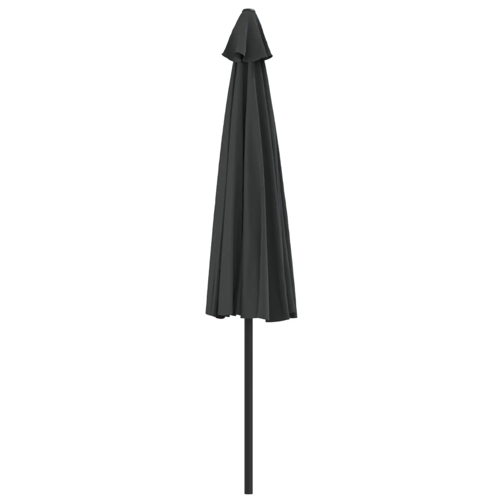 vidaXL Garden Parasol with Aluminum Pole Anthracite 118.1"x61" Half