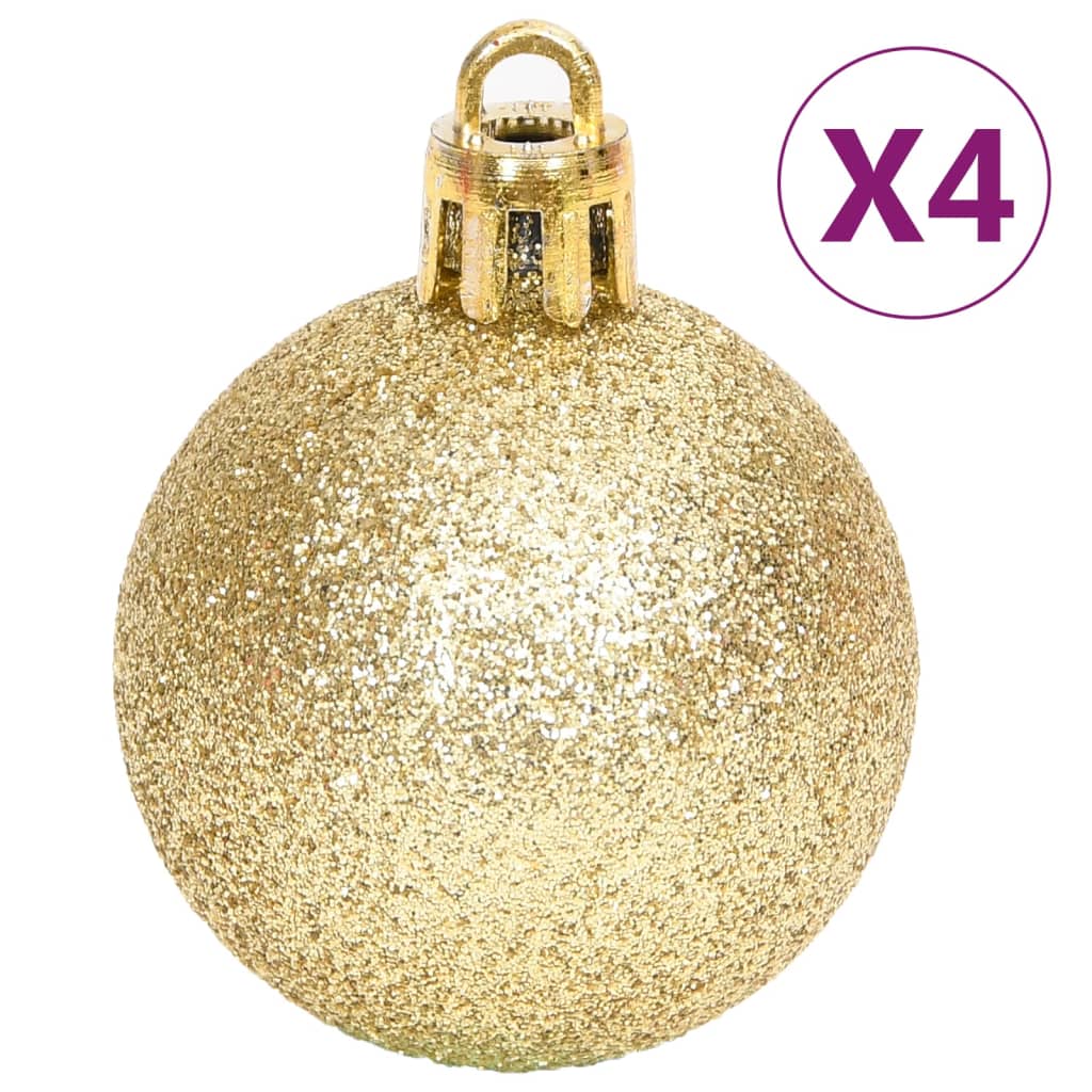 vidaXL 70 Piece Christmas Bauble Set Gold and Red