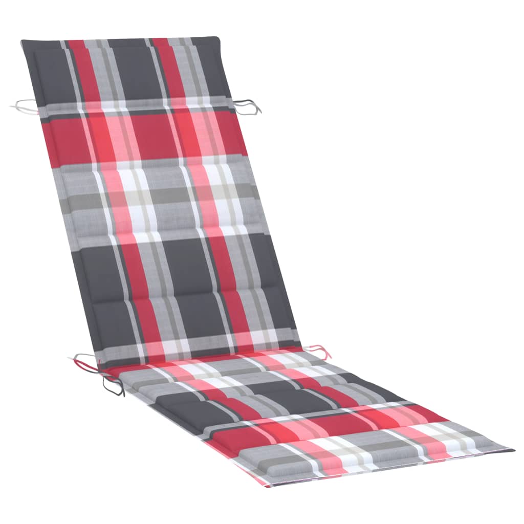 vidaXL Rocking Sun Lounger with Cushion Solid Teak Wood