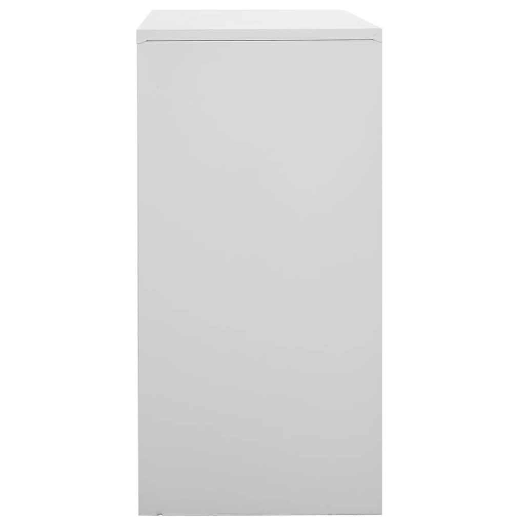 vidaXL Locker Cabinet Light Gray 35.4"x17.7"x36.4" Steel