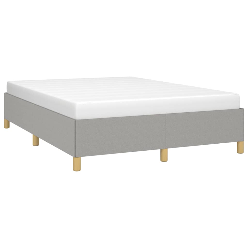 vidaXL Bed Frame Light Gray 59.8"x79.9" Queen Fabric