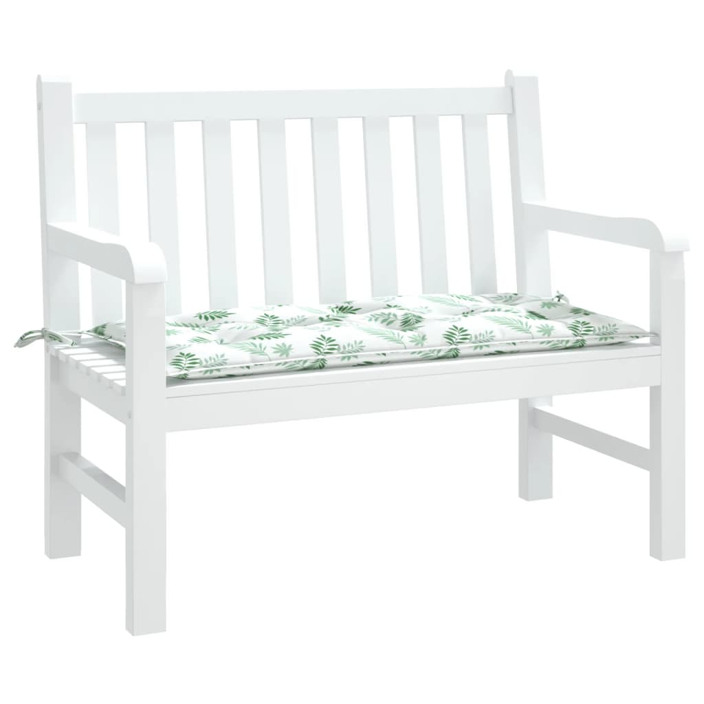 vidaXL Garden Bench Cushion Leaf Pattern 39.4"x19.7"x2.8" Oxford Fabric