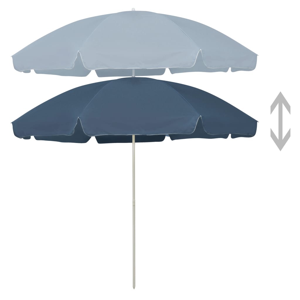 vidaXL Beach Umbrella Blue 118.1"