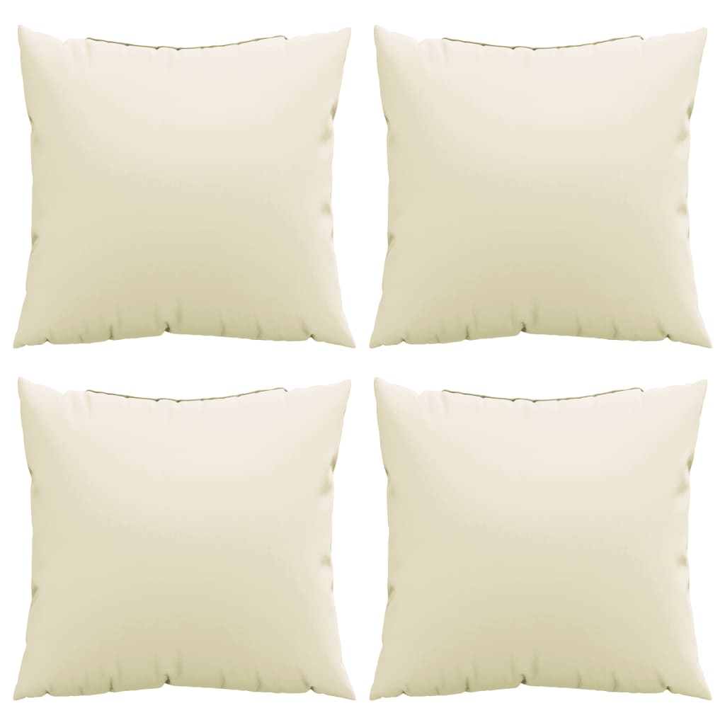 vidaXL Sofa Cushions 4 pcs Cream 15.7"x15.7" Fabric