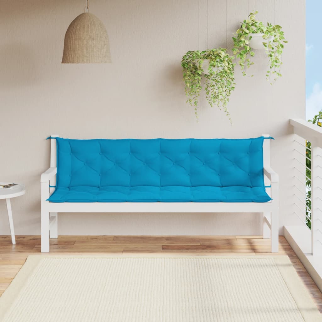 vidaXL Garden Bench Cushion Light Blue 78.7"x(19.7"+19.7")x2.8" Oxford Fabric