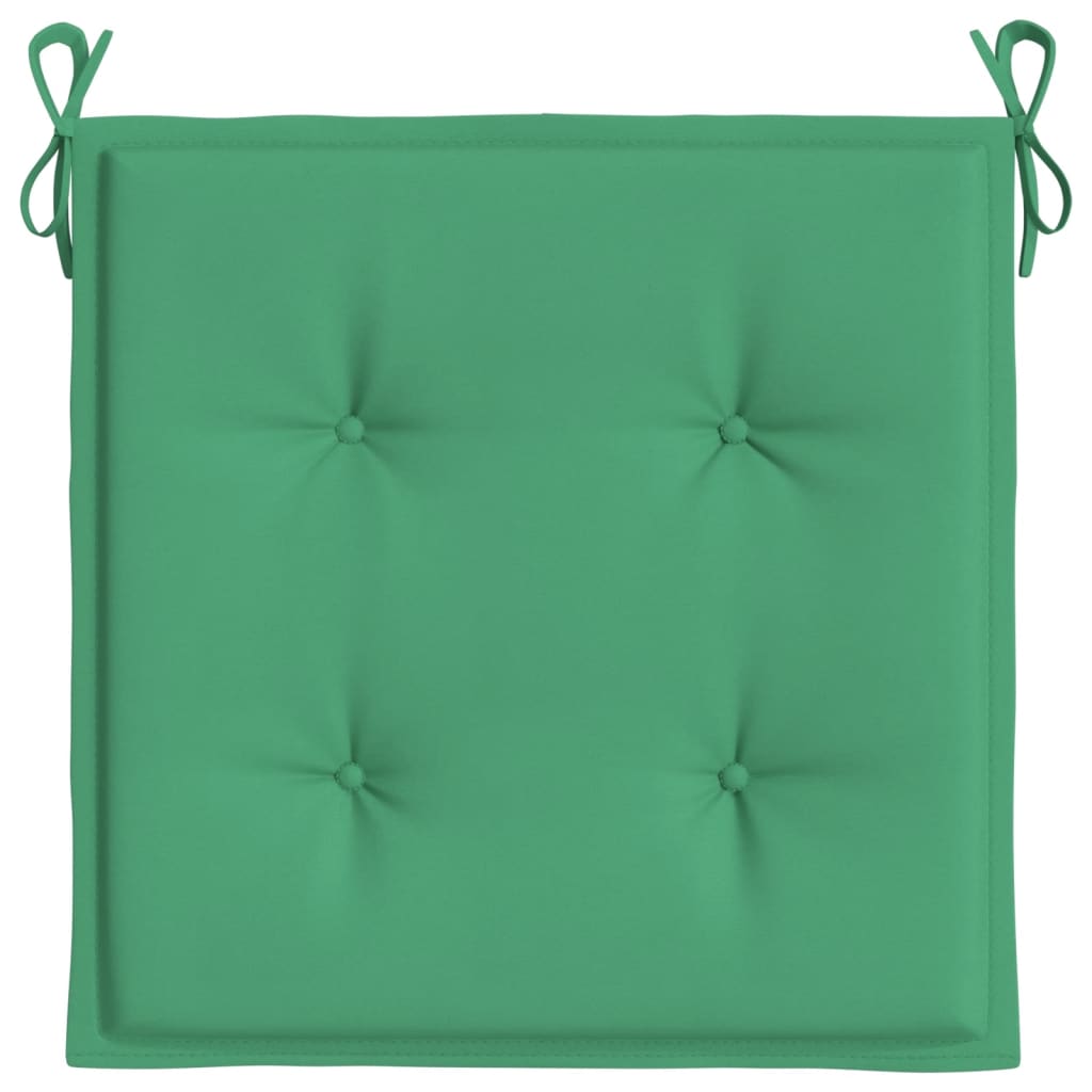 vidaXL Garden Chair Cushions 2 pcs Green 15.7"x15.7"x1.2" Oxford Fabric