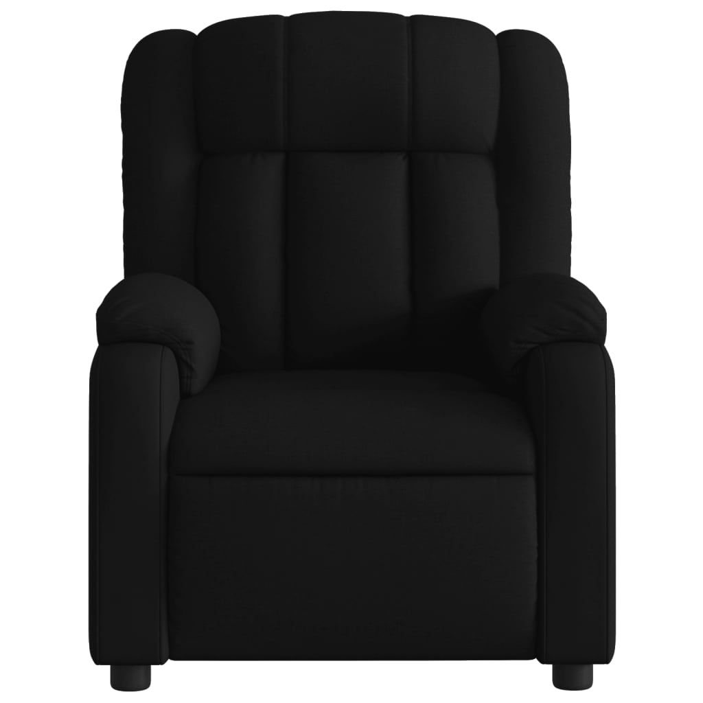 vidaXL Massage Recliner Chair Black Fabric