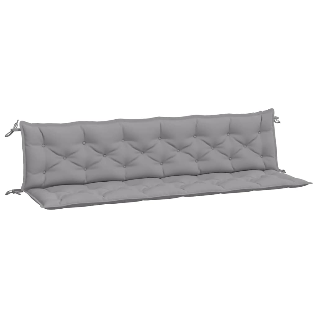 vidaXL Garden Bench Cushion Gray 78.7"x(19.7"+19.7")x2.8" Oxford Fabric