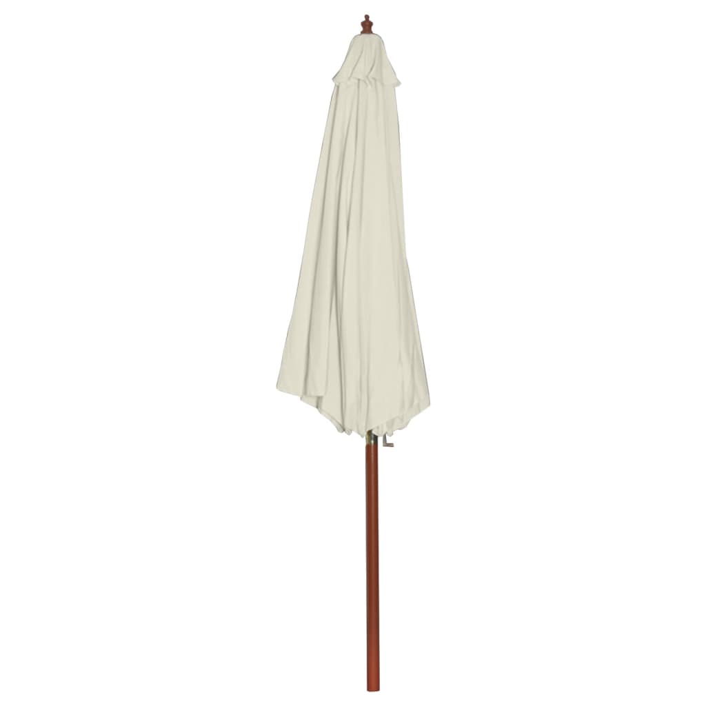 vidaXL Garden Parasol 118.1"x101.6" Sand White