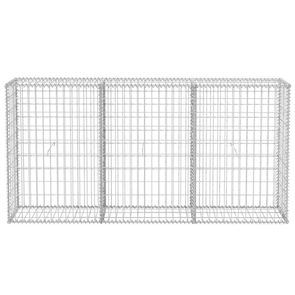 vidaXL Gabion Basket Galvanized Steel 78.7"x11.8"x39.4"