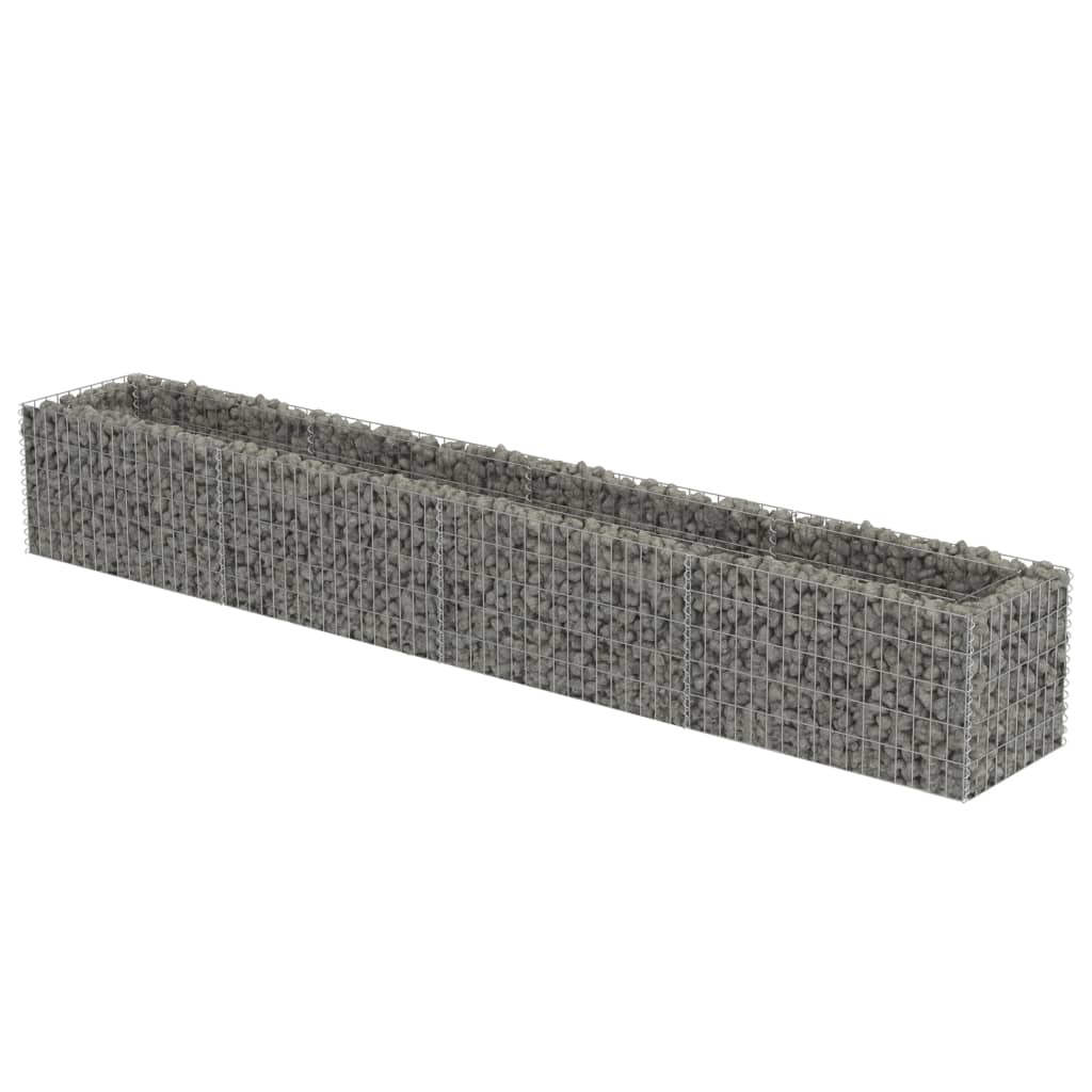 vidaXL Gabion Raised Bed Galvanized Steel 141.7"x19.7"x19.7"