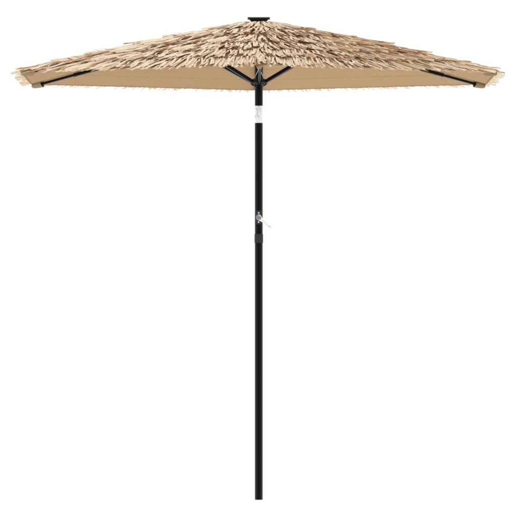 vidaXL Garden Parasol with Steel Pole Brown 87.8"x87.8"x83.9"