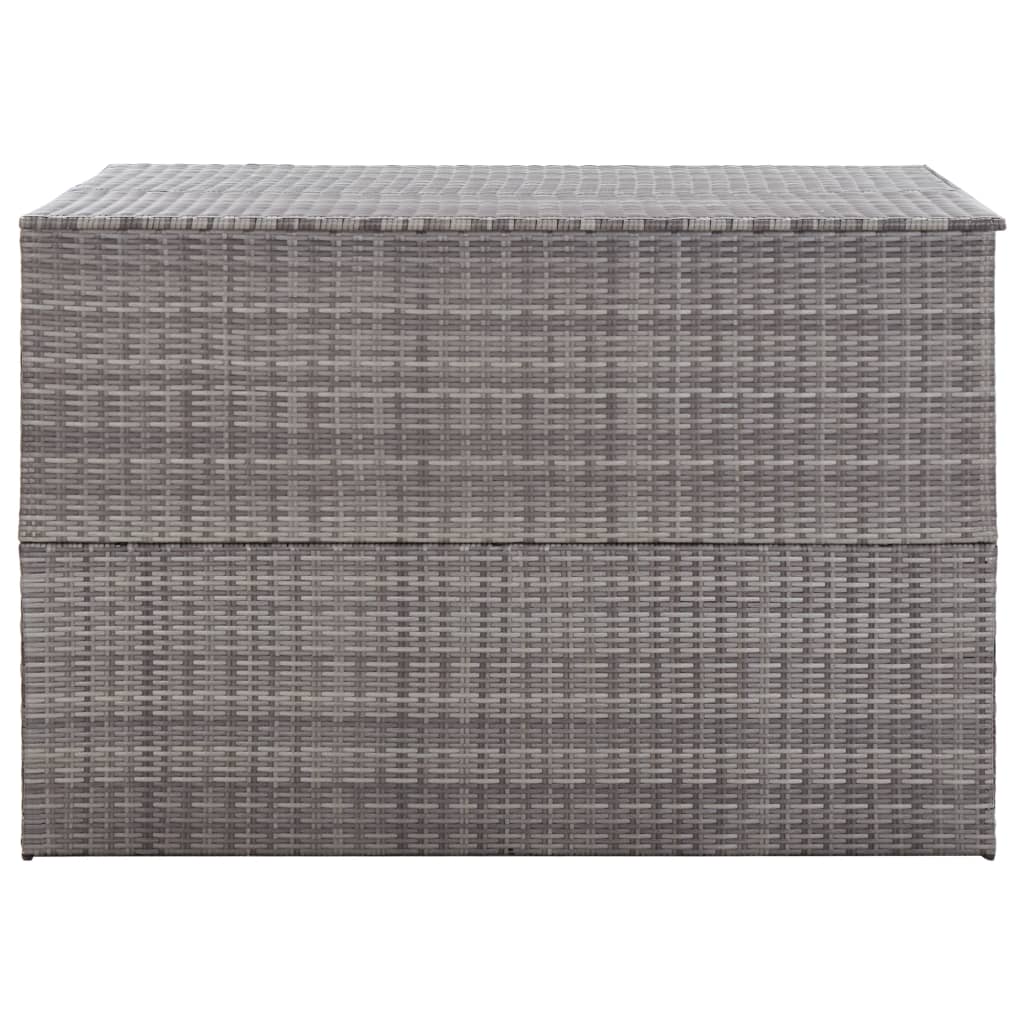 vidaXL Patio Storage Box Gray 59.1"x39.4"x39.4" Poly Rattan