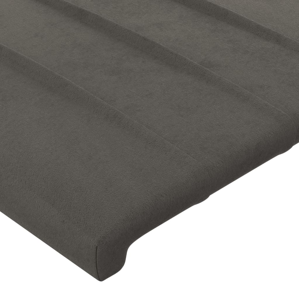 vidaXL LED Headboard Dark Gray 40.6"x6.3"x30.7"/34.6" Velvet