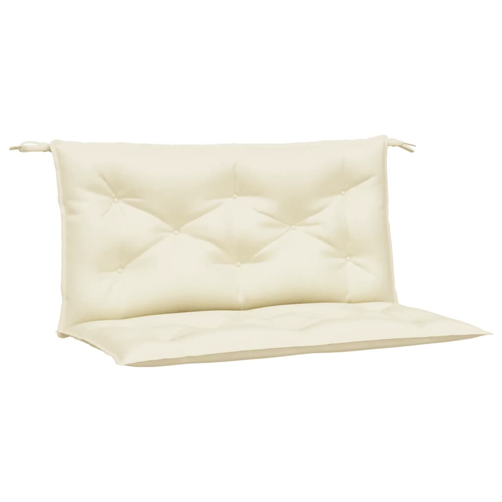 vidaXL Garden Bench Cushion Cream White 39.4"x(19.7"+19.7")x2.8" Oxford Fabric