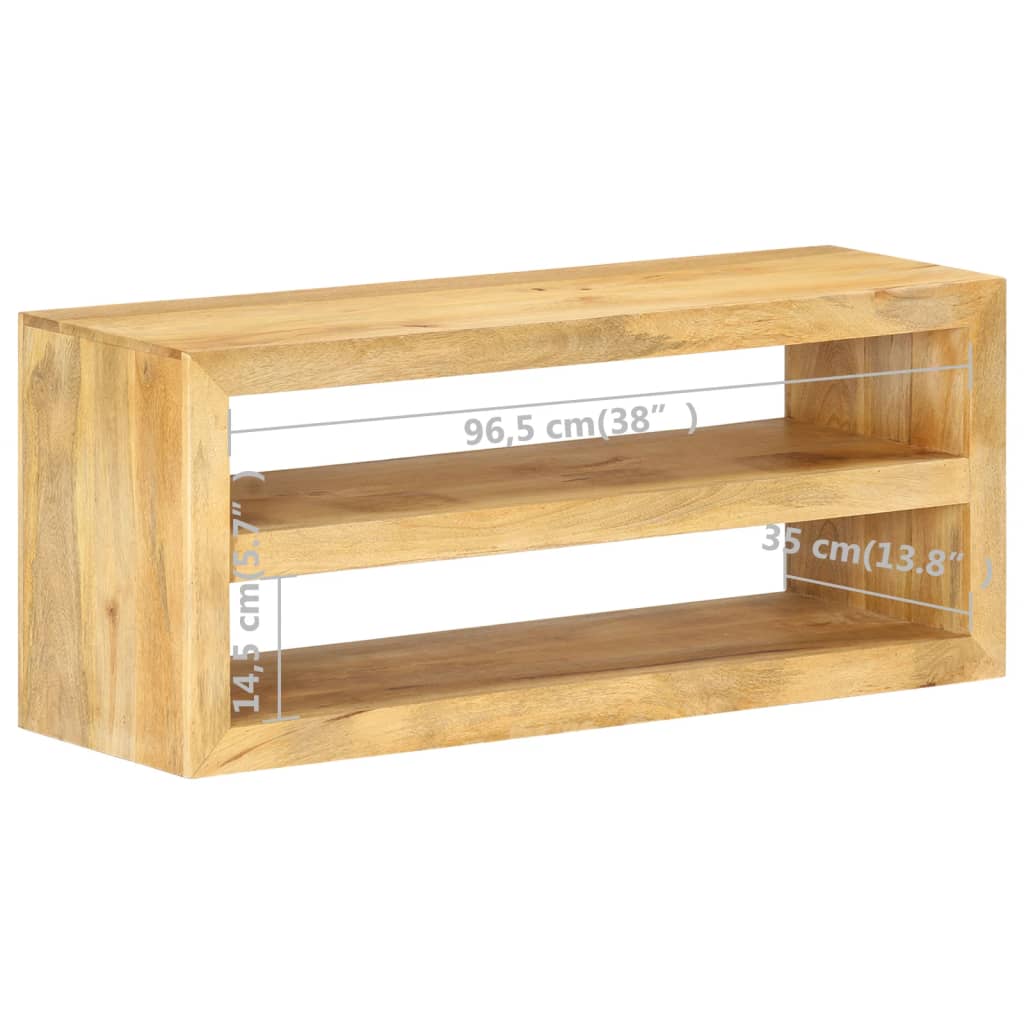 vidaXL TV Stand 42.1"x13.8"x17.7" Solid Wood Mango