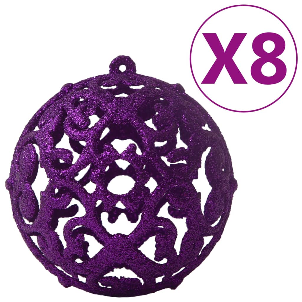 vidaXL 100 Piece Christmas Ball Set Purple