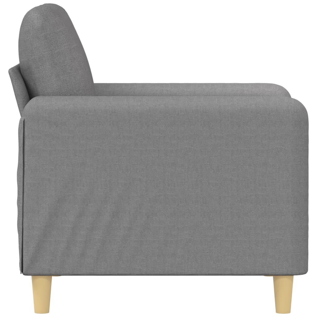 vidaXL Sofa Chair Light Gray 23.6" Fabric