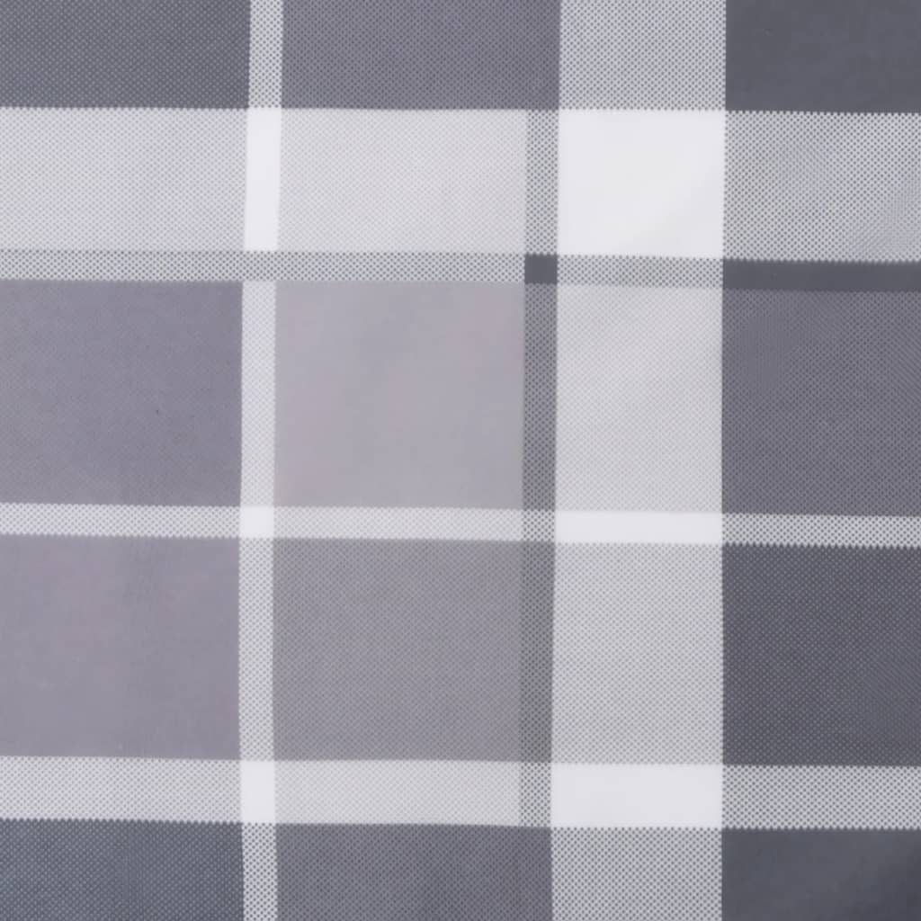 vidaXL Deck Chair Cushion Gray Check Pattern (29.5"+41.3")x19.7"x1.6"