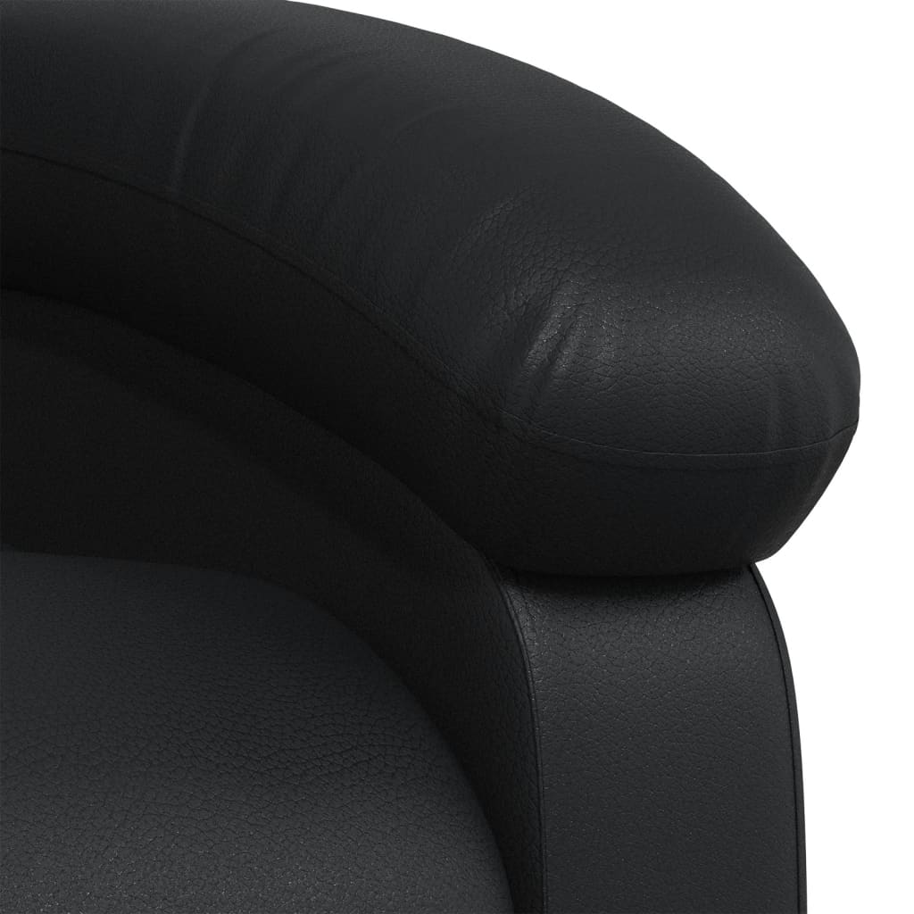 vidaXL Recliner Chair Black Faux Leather