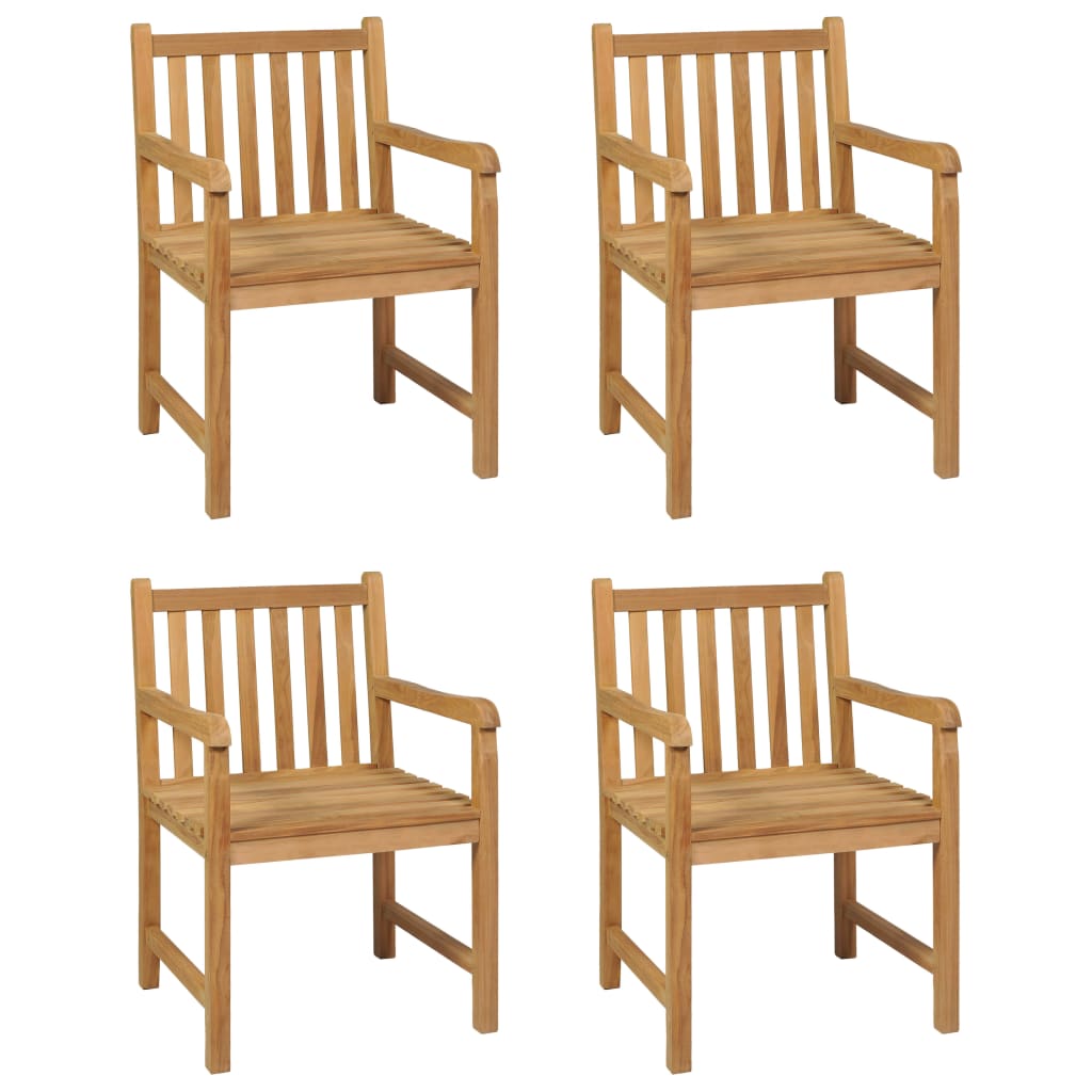 vidaXL 5 Piece Patio Dining Set Solid Teak Wood