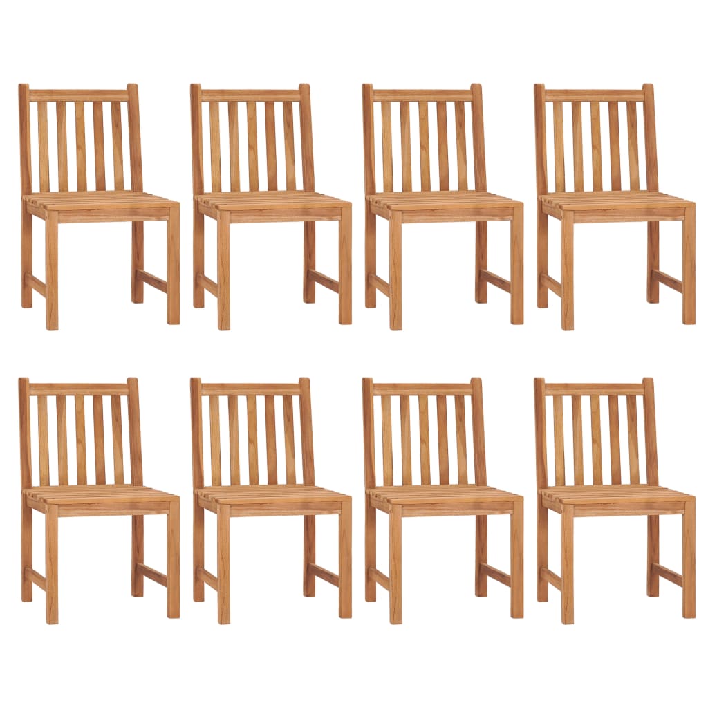 vidaXL 9 Piece Patio Dining Set Solid Teak Wood